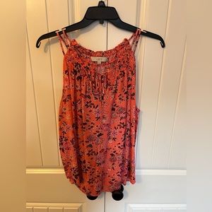 LOFT Strappy Tank Top. XXL. Pink/multi color.